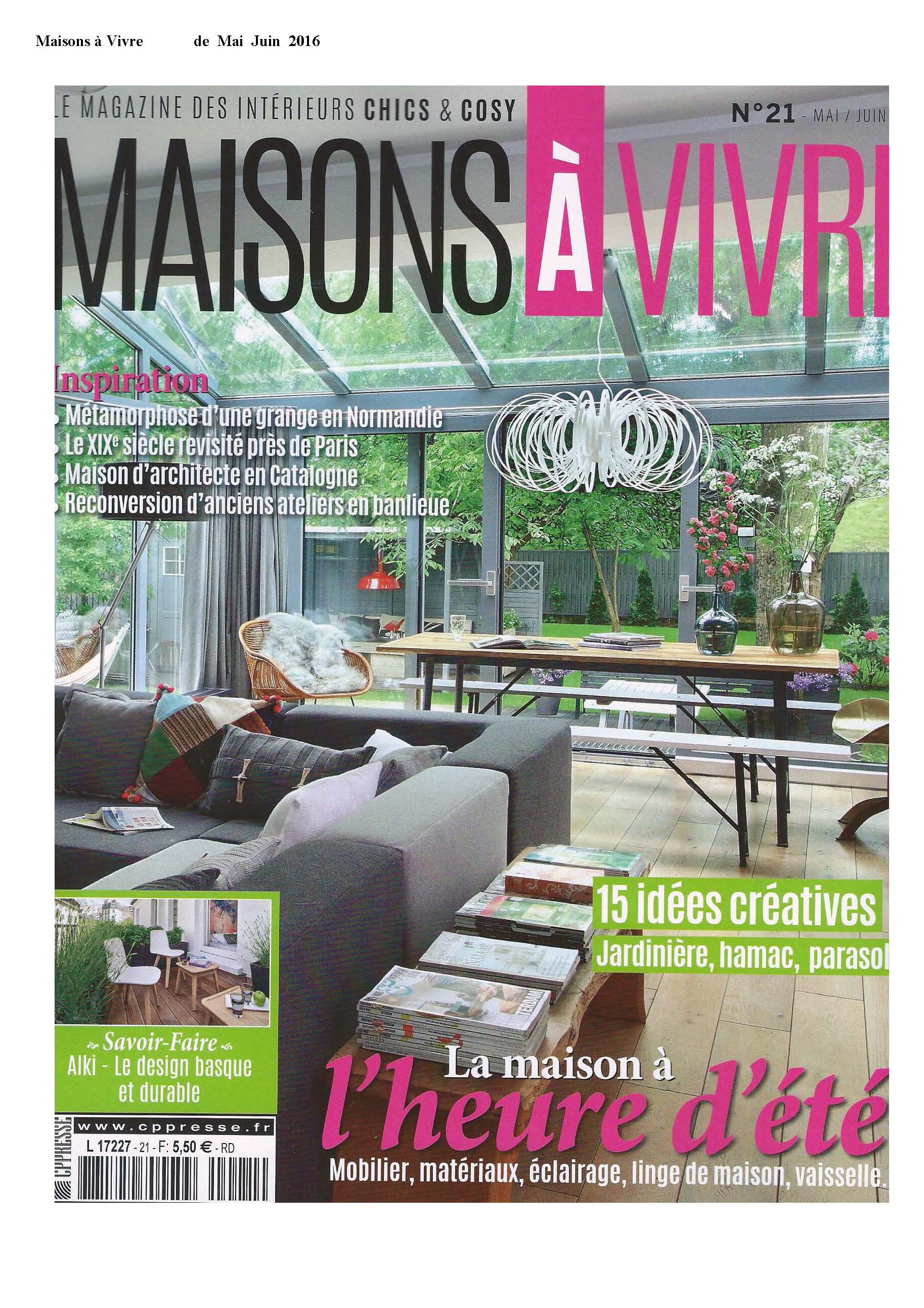 Maison à Vivre Mai Juni 2016