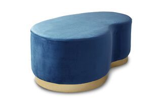 2-Sitzer Pouf Dallas in blau