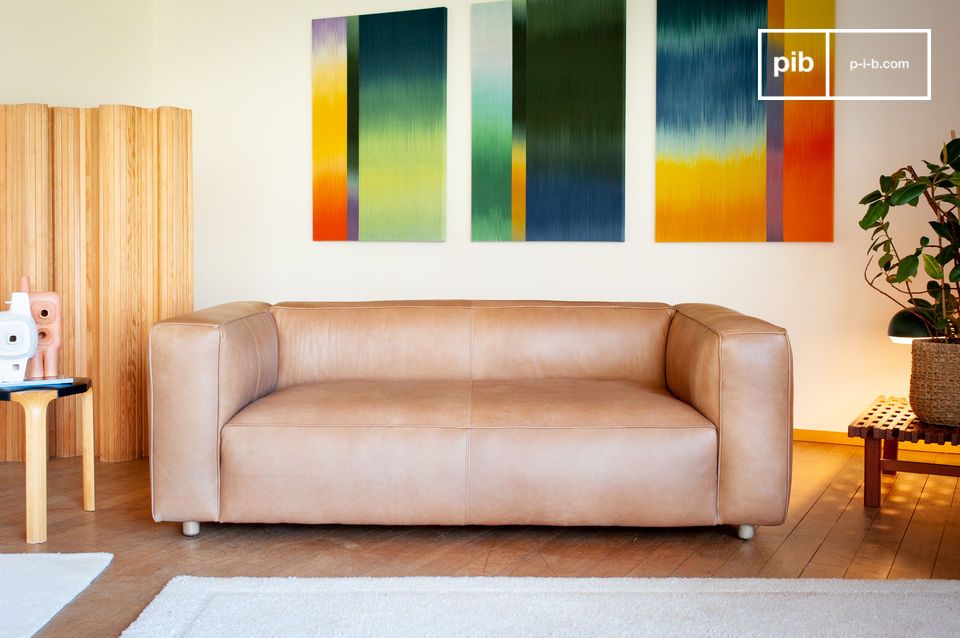 Ein Sofa im Vintage-Look, schlicht und elegant