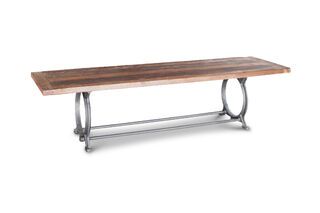 Bank aus altem, recyceltem Holz Tonnel