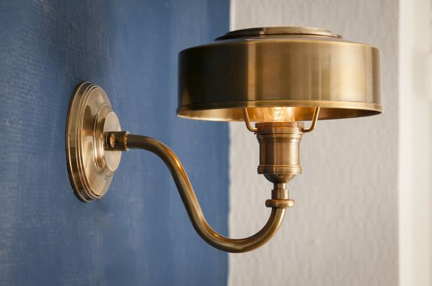 Vergoldete Messing-Wandleuchte Amber