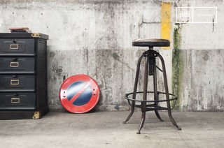Barhocker aus Massivholz Nouveau Western