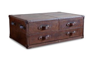 Beistelltisch aus Leder Goldfield