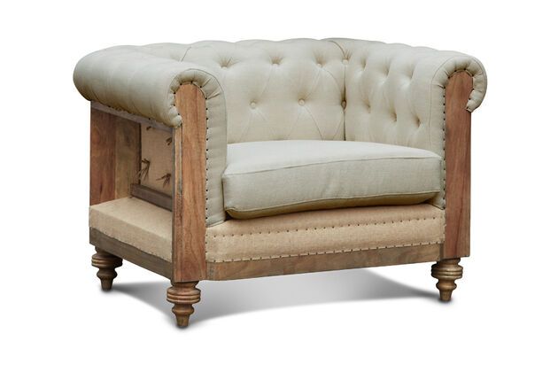 Chesterfield-Sessel Montaigu Almond