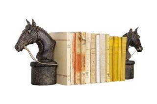 Ein Paar Pferde-Bücherstützen