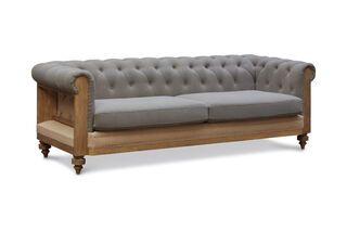 Graues Chesterfield Sofa Montaigu