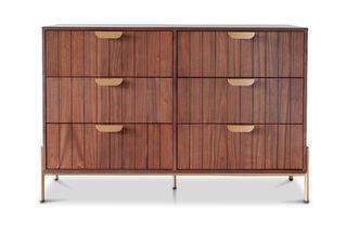 Große Kommode aus dunklem Holz Pitea