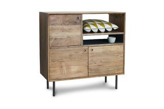 Hohe Anrichte aus Holz Bascole