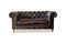 Miniaturansicht 2-Sitzer Chesterfield-Sofa aus braunem Leder Jahn ohne jede Grenze