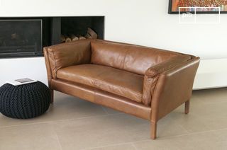 2-Sitzer Sofa aus Kamel-Leder Hamar