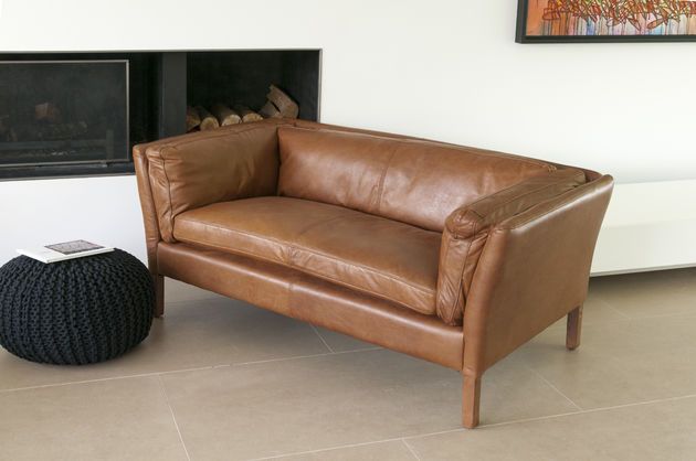 2-Sitzer Sofa aus Kamel-Leder Hamar