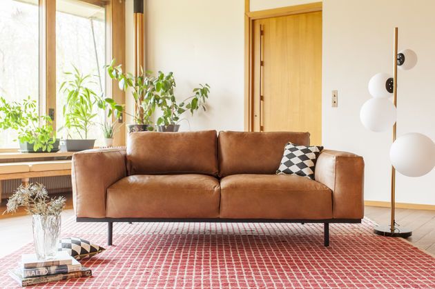 2-Sitzer Sofa aus Havanna-Leder Almond