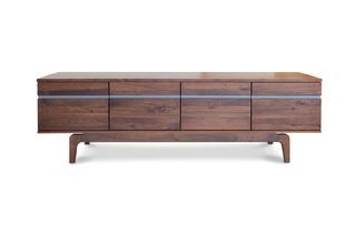 Niedriges Sideboard Neliö in Nussbaumholz