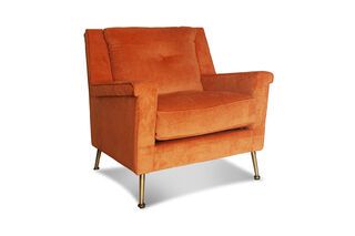 Oranger Samt-Sessel Elbrouz