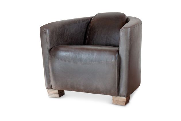 Red Baron Sessel aus schokoladenbraunem Leder