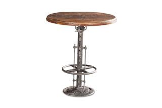 Regulierbarer Bistrotisch aus Teakholz Salvage