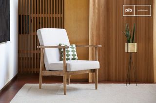 Retro-Massivholzsessel Anglet