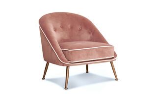Rosa Samt-Sessel Barnolomeo