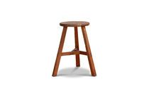Runder Massivholz-Hocker