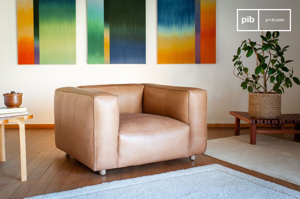 Ein Sessel im Vintage-Look, schlicht und elegant