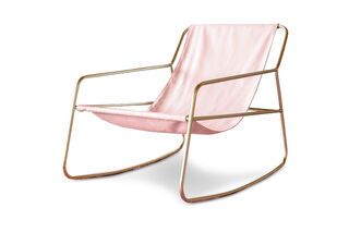 Skandinavischer Schaukelstuhl Lünd rosa