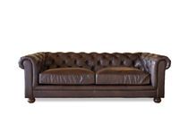 Großes Chesterfield-Sofa aus Leder