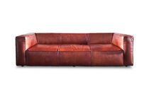 3-Sitzer Sofa aus Mahagonileder