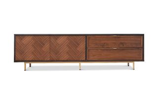 TV-Möbel aus dunklem Holz Neutra