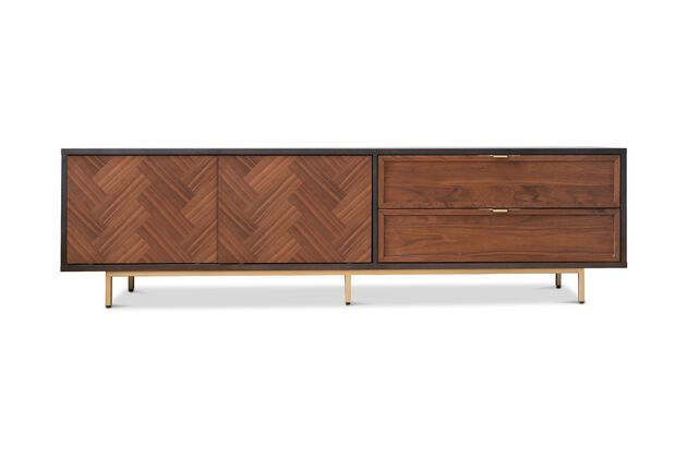 TV-Möbel aus dunklem Holz Neutra