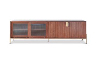 TV-Möbel aus dunklem Holz Pitea