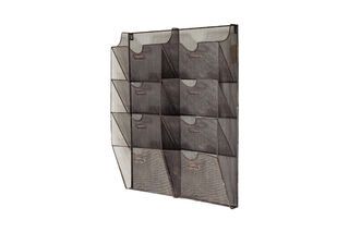 Wand-Prospekthalter aus Metallgeflecht