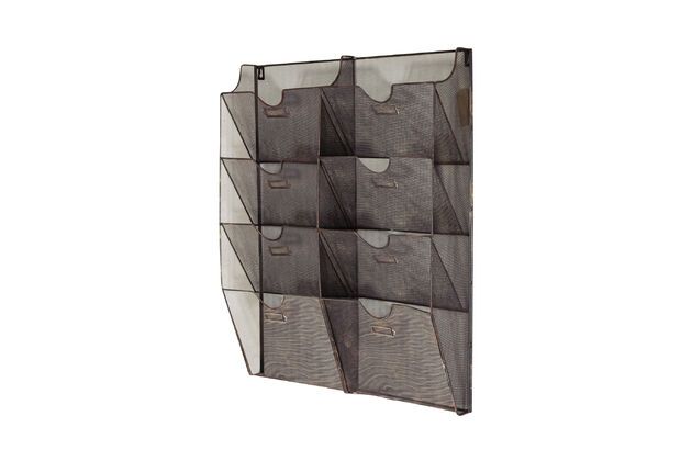 Wand-Prospekthalter aus Metallgeflecht
